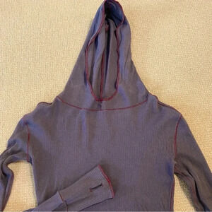 Urban Outfitters Out From Under Benji Waffle Knit Hooded Cropped Top